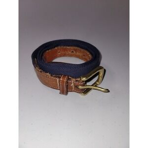Lands End Belt Woven Size 40 100cm Brass Buckle